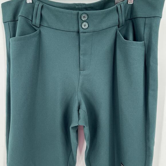 Torrid Studio Signature Ponte Stretch Trousers Forest Green Dress Pants Size 26R - Picture 4 of 10